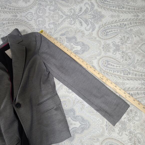 Banana Republic womens Blazer micro dot pattern Grey/ black Size 2 Office career - Picture 5 of 8